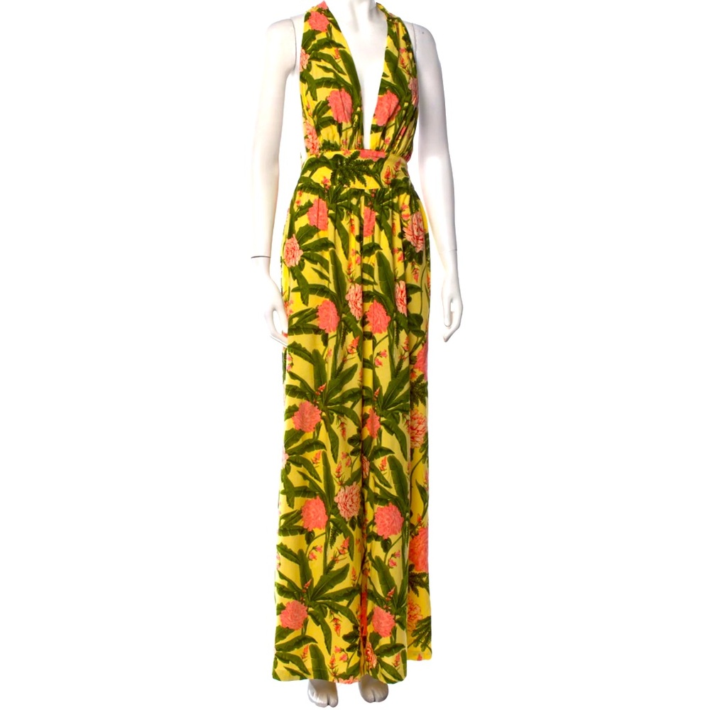 AGUA BENDITA for target NWT Women's Floral halter jumpsuit size L